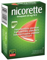 NICORETTE   Invisipatch 25 mg/16 h bandage, 7 pcs.
