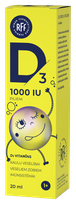D3 1000 IU pilieni, 20 ml