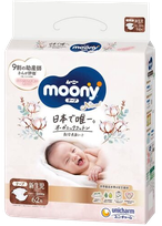 MOONY Natural, NB (0-5kg) diapers, 62 pcs.