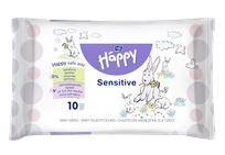 HAPPY   Sensitive wet wipes, 10 pcs.