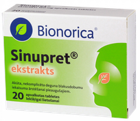 Sinupret SINUPRET Ekstrakts 160 mg tabletes, 20 gab.