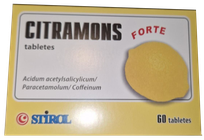 CITRAMON Forte tabletes, 60 gab.
