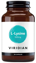 VIRIDIAN L-Lysine 500 mg kapsulas, 30 gab.