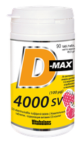 D-MAX 4000 SV (100 µg) košļājamās tabletes, 90 gab.