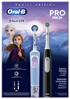 ORAL-B Vitality PRO + Frozen Pro Kids 3+ elektriskā zobu birste, 2 gab.