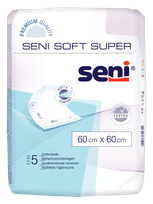 SENI Soft Super 60 x 60 cm absorbent bed pad, 5 pcs.