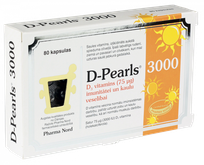 PHARMA NORD D-Pearls 3000 IU kapsulas, 80 gab.
