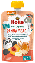 HOLLE Peach, apricot, banana and wholegrain spelt puree, 100 g