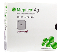 MEPILEX  Ag 10х10 см перевязочный материал для ран, 5 шт.