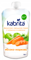 KABRITA Яблочно-морковное пюре, 100 г