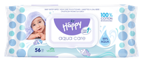 HAPPY   Aqua Care mitrās salvetes, 56 gab.