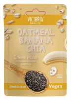 VICTORIA BEAUTY Spoonful Oatmeal, Banana, Chia auduma sejas maska, 1 gab.