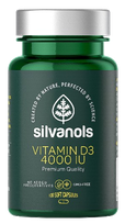 SILVANOLS Premium Vitamīn D3 4000 IU kapsulas, 120 gab.