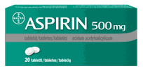 ASPIRIN 500 мг таблетки, 20 шт.