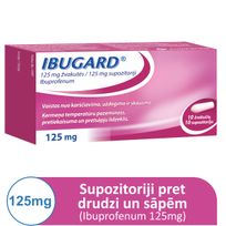IBUGARD 125 mg supozitoriji, 10 gab.