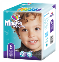 MAGICS Flexidry XL 6 (15+ kg) diapers, 23 pcs.
