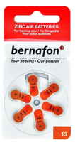 BERNAFON Nr.13 hearing aid batteries, 6 pcs.
