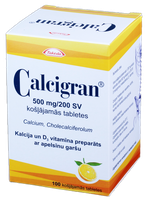 CALCIGRAN 500 mg/200 SV chewable tablets, 100 pcs.