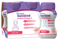 NUTRICIA Nutridrink Protein Omega 3 Cool Mango Peach 125 ml, 4 pcs.