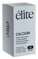 ELITE Calcium with fruit flavor chewable tablets, 60 pcs.