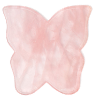 CRYSTALLOVE GuaSha Rose Quartz Butterfly masāžas plāksne, 1 gab.
