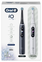 ORAL-B iO8 Duo Black + White elektriskā zobu birste, 2 gab.