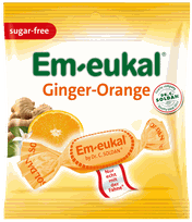 EM-EUKAL Ginger-Orange sugar-free konfektes, 50 g