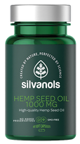 SILVANOLS Premium Hemp Seed Oil 1000 mg kapsulas, 60 gab.