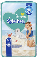 PAMPERS Splashers 4 (9-15 kg) biksītes, 11 gab.
