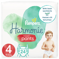 PAMPERS Harmonie Nappy Pants 4 (9-15 kg) nappy pants, 24 pcs.