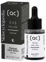 SKINCYCLOPEDIA Charcoal with 5% AHA + PHA Complex pīlinga serums, 30 ml