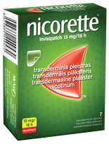 NICORETTE   Invisipatch 15 mg/16 h plāksteris, 7 gab.