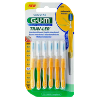 GUM Trav-Ler 1,3 mm zobstarpu birstīte, 6 gab.