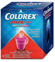 COLDREX  MaxGrip Menthol & Berries для перорального раствора порошок, 10 шт.