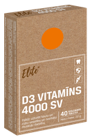 ELITE D3 Vitamīns 4000 SV košļājamās tabletes, 40 gab.