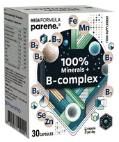 PARENE Mega 100 % Minerals + B-Complex kapsulas, 30 gab.