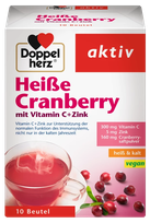 DOPPELHERZ Aktiv Heise Cranberry+C+Zinc powder, 10 pcs.