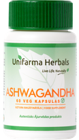 UNIFARMA HERBALS Ashwagandha kapsulas, 60 gab.