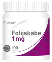 JONAX Фолиевая кислота 1 мг таблетки, 100 шт.