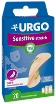 URGO  Sensitive Stretch elastīgs plāksteris, 20 gab.