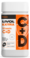 LIVOL  Extra Vitamīni C & D capsules, 60 pcs.