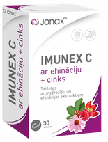 JONAX Imunex C ar ehināciju + cinks tabletes, 30 gab.