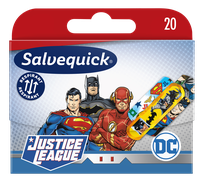 SALVEQUICK Justice League Bērniem plāksteris, 20 gab.