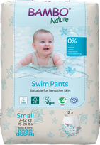 BAMBO Nature Swim Pants, S, 7-12 kg nappy pants, 12 pcs.