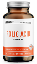 ICONFIT Folijskābe, B9 Vitamīns 400 g kapsulas, 90 gab.