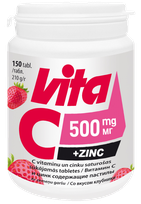 VITA C 500 mg + Zinc lozenges, 150 pcs.
