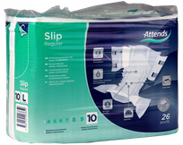 ATTENDS Slip Regular L-10 (100-150 cm) diapers, 26 pcs.