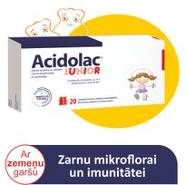 ACIDOLAC Junior with strawberry flavor chewable tablets, 20 pcs.