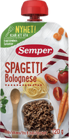 SEMPER спагетти в соусе болоньезе, с 6 месяцев, 120 г