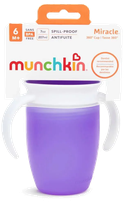 MUNCHKIN 6m+ Miracle 360 Violet поильник-непроливайка, 207 мл